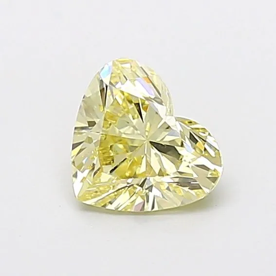 1.03ct HEART Fancy Light Yellow VS1 Coloured Lab diamond