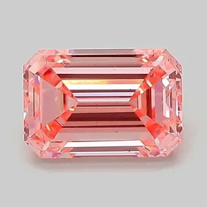 1.08ct EMERALD Fancy Vivid Pink VS2 Coloured Lab diamond