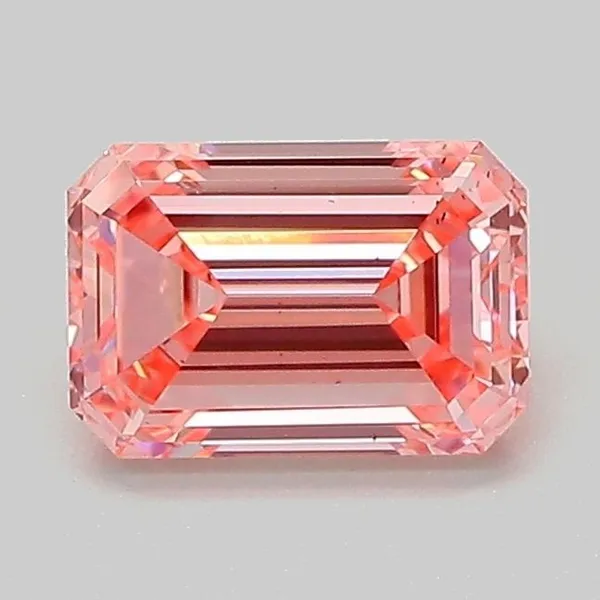 1.08ct EMERALD Fancy Vivid Pink VS2 Coloured Lab diamond