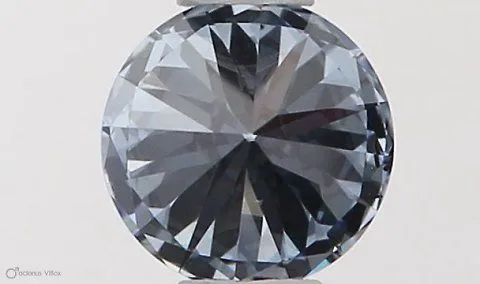 0.34ct ROUND Fancy Vivid Blue VS2 Coloured Lab diamond