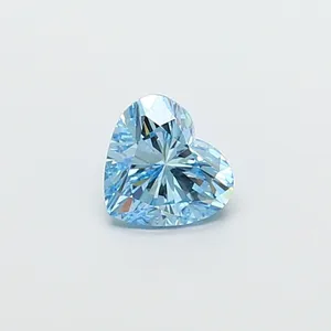 1.13ct HEART Fancy Vivid Blue VVS2 Coloured Lab diamond