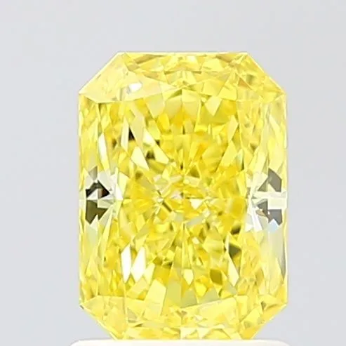 1.15ct RADIANT Fancy Vivid Yellow VVS1 Coloured Lab diamond