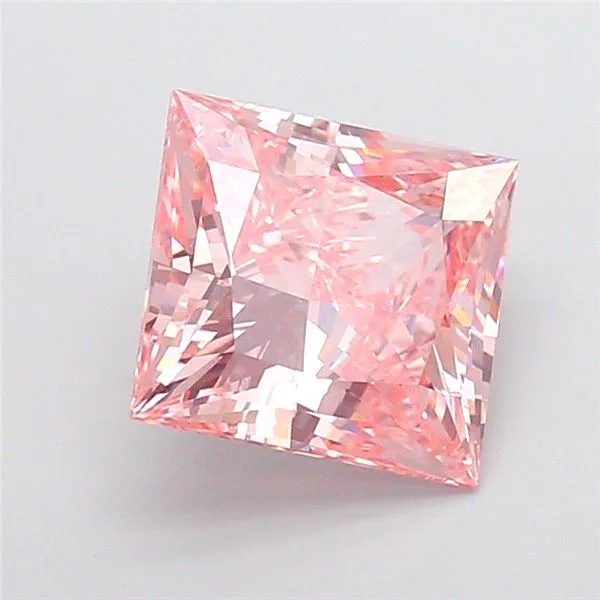 5.03ct PRINCESS Fancy Intense Pink VS1 Coloured Lab diamond