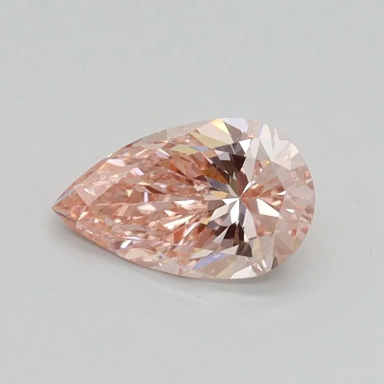 0.53ct PEAR Fancy Intense Pink VS1 Coloured Lab diamond