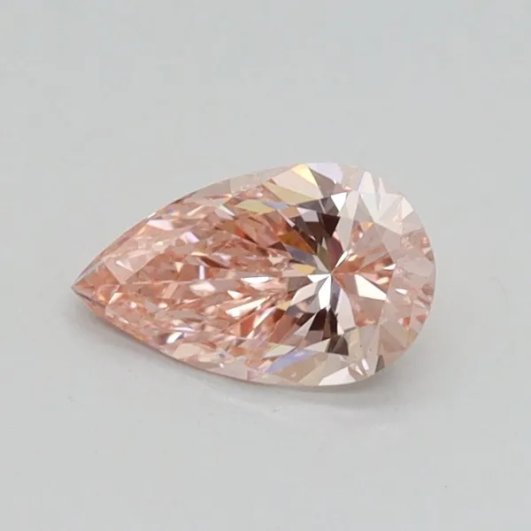 0.53ct PEAR Fancy Intense Pink VS1 Coloured Lab diamond
