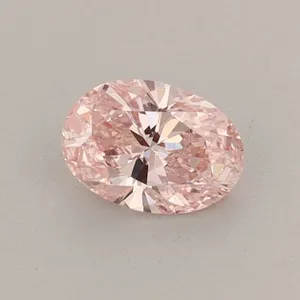 0.43ct OVAL Fancy Vivid Pink VS1 Coloured Lab diamond