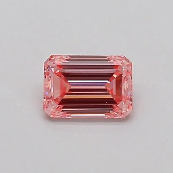 0.32ct EMERALD Fancy Intense Pink VS1 Coloured Lab diamond