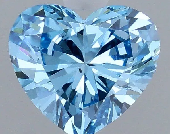 0.7ct HEART Fancy Vivid Blue VS2 Coloured Lab diamond