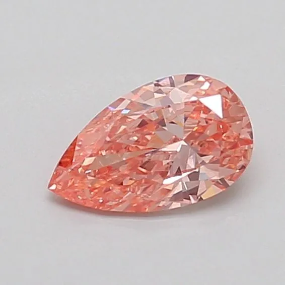 0.47ct PEAR Fancy Vivid Pink VS2 Coloured Lab diamond