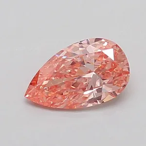 0.47ct PEAR Fancy Vivid Pink VS2 Coloured Lab diamond