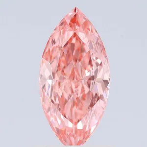 1.01ct MARQUISE Fancy Vivid Pink VS2 Coloured Lab diamond