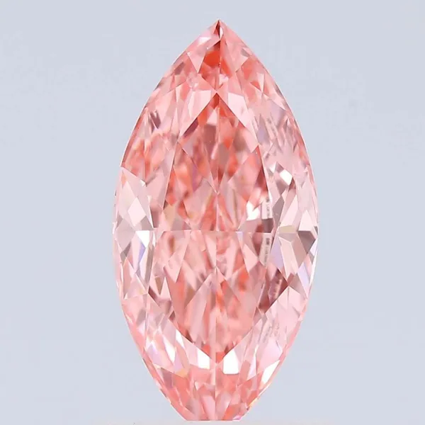 1.01ct MARQUISE Fancy Vivid Pink VS2 Coloured Lab diamond