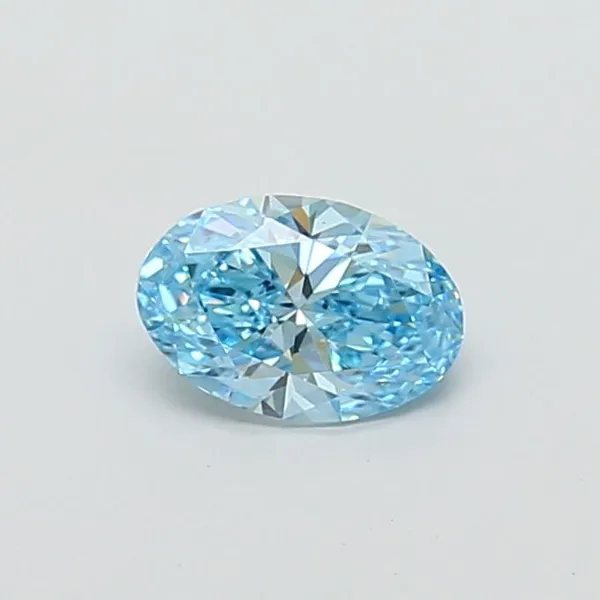 1ct OVAL Fancy Vivid Blue VS1 Coloured Lab diamond