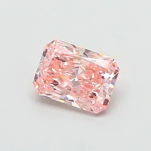 0.85ct RADIANT Fancy Intense Pink VVS2 Coloured Lab diamond