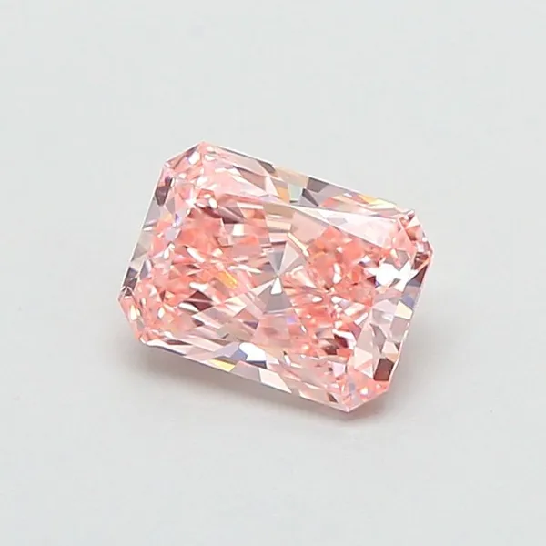 0.85ct RADIANT Fancy Intense Pink VVS2 Coloured Lab diamond