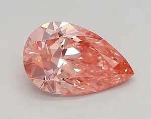 0.71ct PEAR Fancy Vivid Pink VS1 Coloured Lab diamond