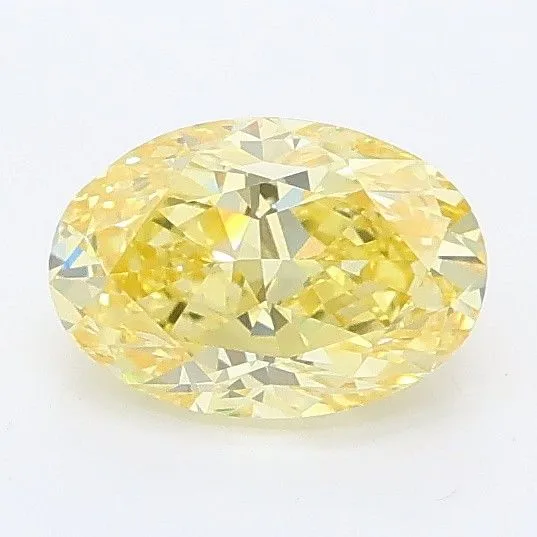 0.95ct OVAL Fancy Intense Yellow VS1 Coloured Lab diamond