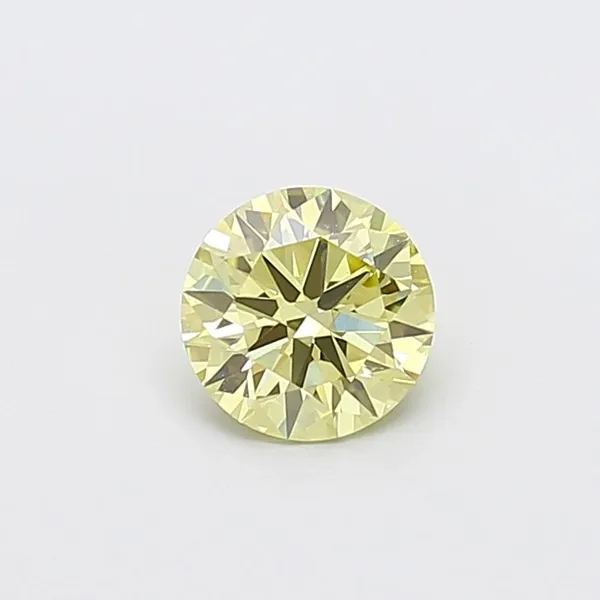1ct ROUND Fancy Light Yellow VS2 Coloured Lab diamond