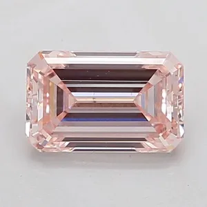 1.6ct EMERALD Fancy Intense Pink VS2 Coloured Lab diamond