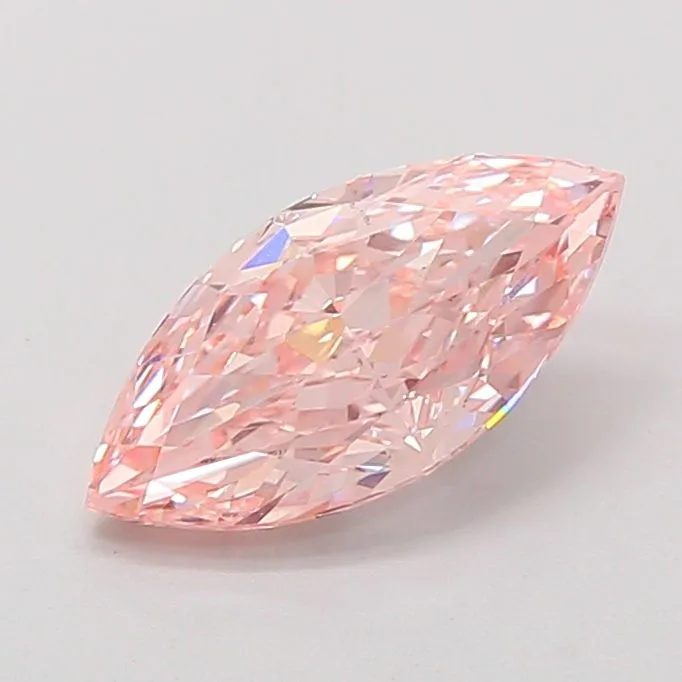 1.56ct MARQUISE Fancy Vivid Pink VS1 Coloured Lab diamond