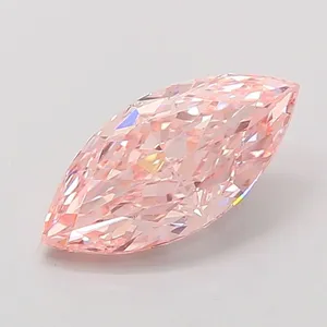 1.56ct MARQUISE Fancy Vivid Pink VS1 Coloured Lab diamond