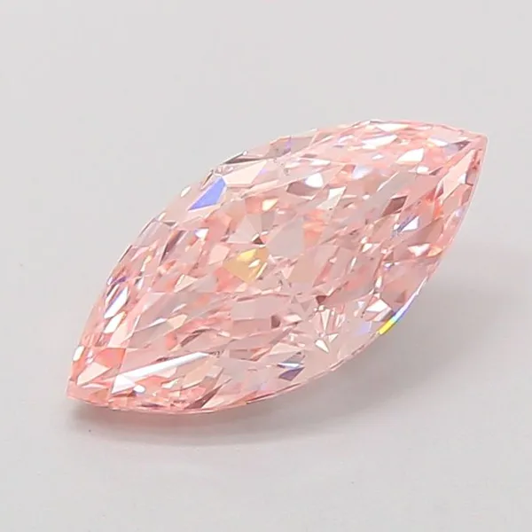 1.56ct MARQUISE Fancy Vivid Pink VS1 Coloured Lab diamond