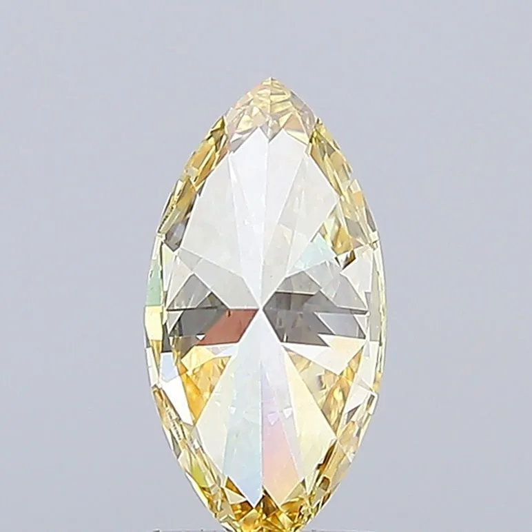 1.50ct MARQUISE Fancy Yellow VS2 Coloured Lab diamond