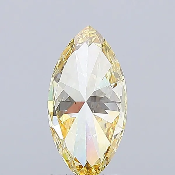 1.5ct MARQUISE Fancy Yellow VS2 Coloured Lab diamond