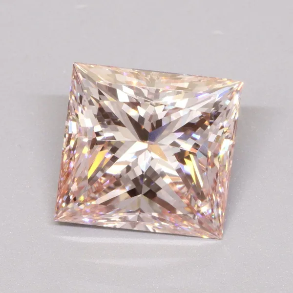 4.03ct PRINCESS Fancy Intense Pink VVS2 Coloured Lab diamond