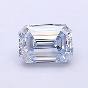 1.02ct EMERALD Fancy Blue VVS2 Coloured Lab diamond