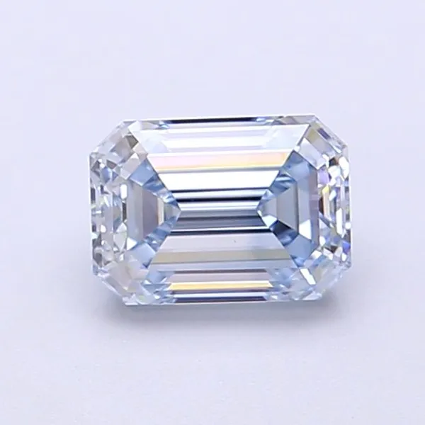 1.02ct EMERALD Fancy Blue VVS2 Coloured Lab diamond