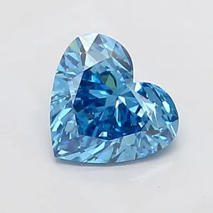 1.5ct HEART Fancy Vivid Blue VS2 Coloured Lab diamond