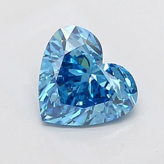 1.5ct HEART Fancy Vivid Blue VS2 Coloured Lab diamond