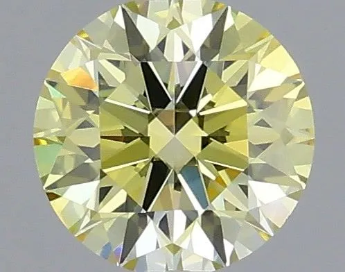 0.54ct ROUND Fancy Yellow VVS1 Coloured Lab diamond