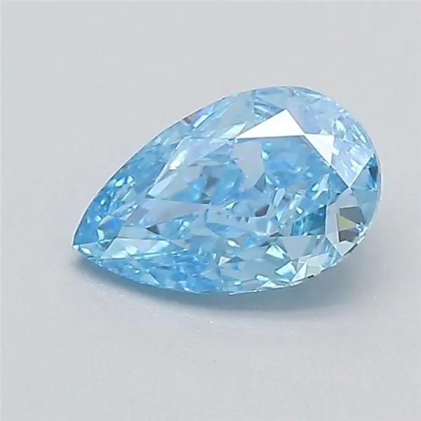 0.35ct PEAR Fancy Vivid Blue VS1 Coloured Lab diamond