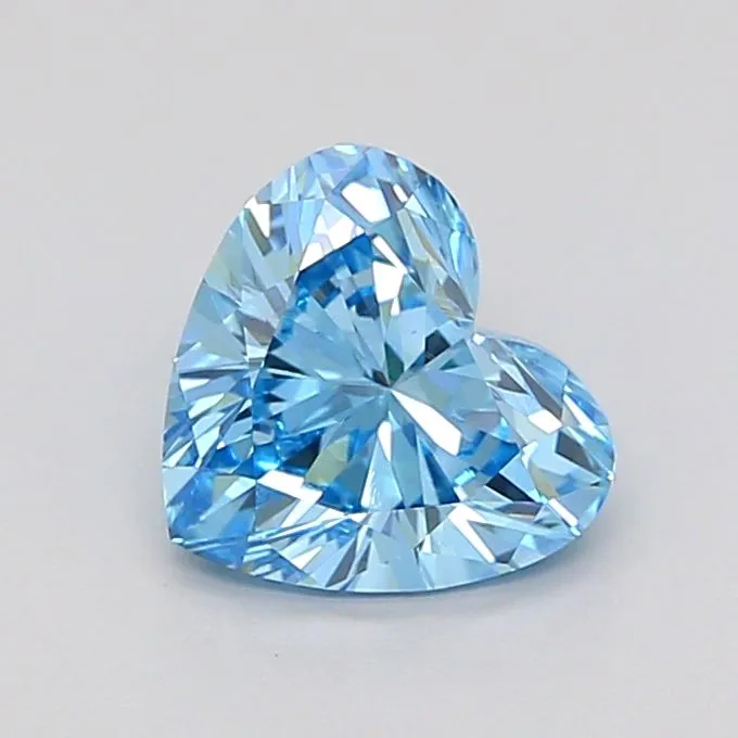 1.10ct HEART Fancy Vivid Blue VVS2 Coloured Lab diamond