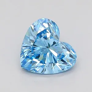 1.1ct HEART Fancy Vivid Blue VVS2 Coloured Lab diamond