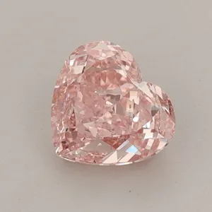0.6ct HEART Fancy Vivid Pink VS1 Coloured Lab diamond