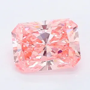 1.04ct RADIANT Fancy Vivid Pink VS1 Coloured Lab diamond