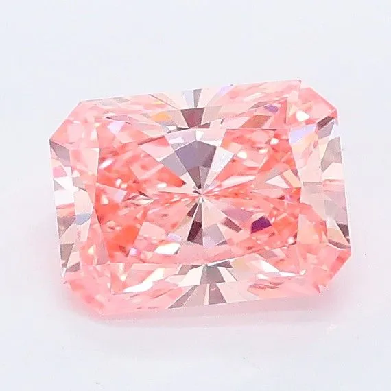 1.04ct RADIANT Fancy Vivid Pink VS1 Coloured Lab diamond