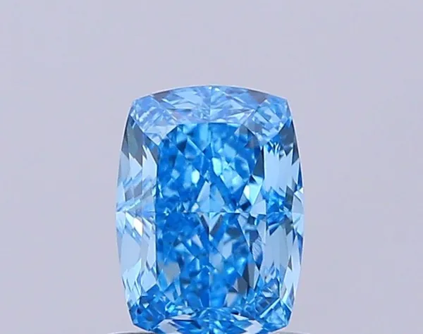 1.13ct CUSHION Fancy Vivid Blue VS1 Coloured Lab diamond