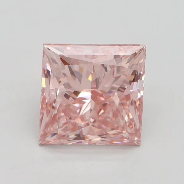 2.04ct PRINCESS Fancy Intense Pink VS2 Coloured Lab diamond