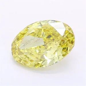 1.02ct OVAL Fancy Intense Yellow VS2 Coloured Lab diamond