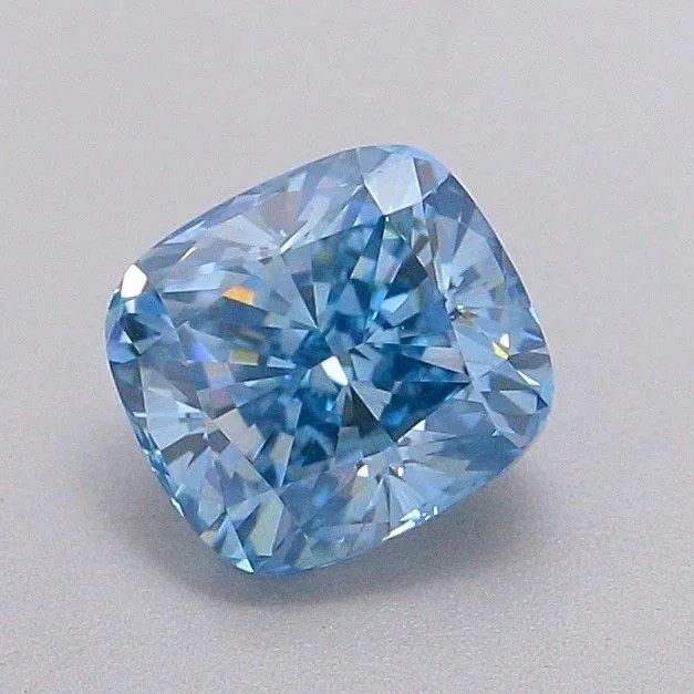 1.03ct CUSHION Fancy Vivid Blue SI1 Coloured Lab diamond