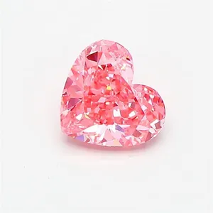 1.09ct HEART Fancy Vivid Pink VS1 Coloured Lab diamond