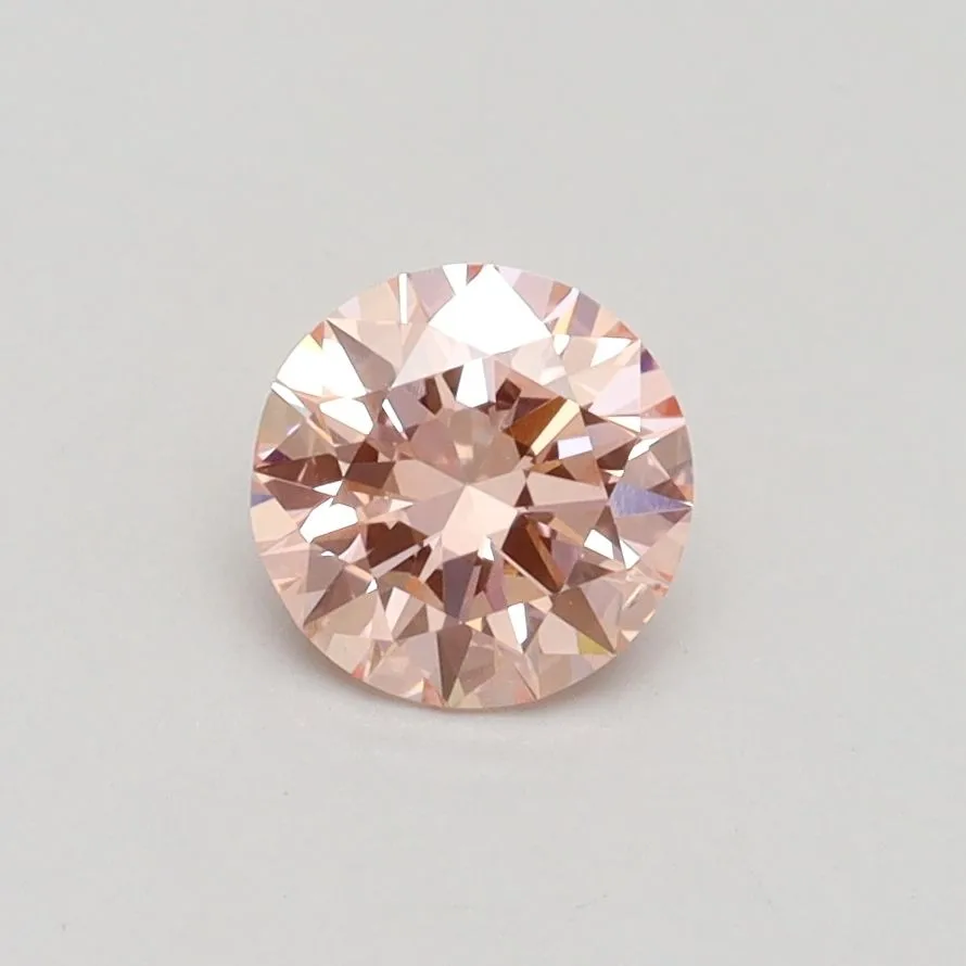 0.60ct ROUND Fancy Intense Pink VS2 Coloured Lab diamond