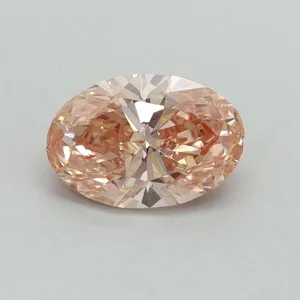 0.87ct OVAL Fancy Intense Pink VS1 Coloured Lab diamond