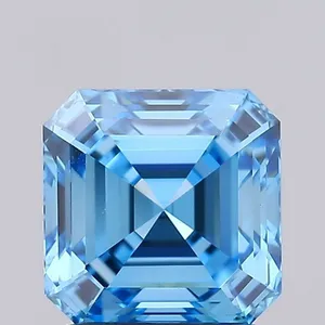 1.55ct EMERALD Fancy Vivid Blue VS1 Coloured Lab diamond