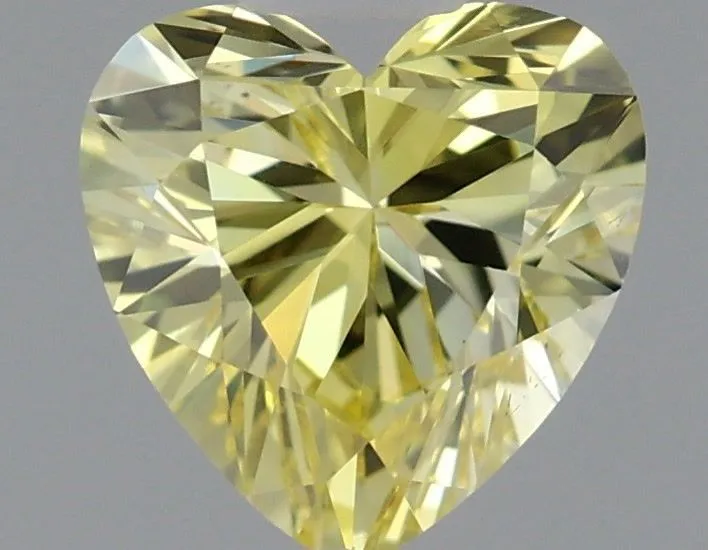 0.52ct HEART Fancy Intense Yellow VS1 Coloured Lab diamond