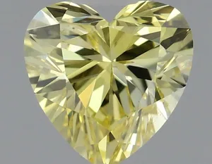 0.52ct HEART Fancy Intense Yellow VS1 Coloured Lab diamond